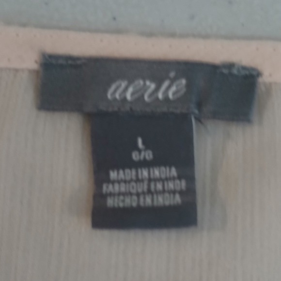 Aerie Sleeveless Drop Waist Ruffle Petal Dress Tank Peach Pink Medium Fairy Mesh - Picture 10 of 12